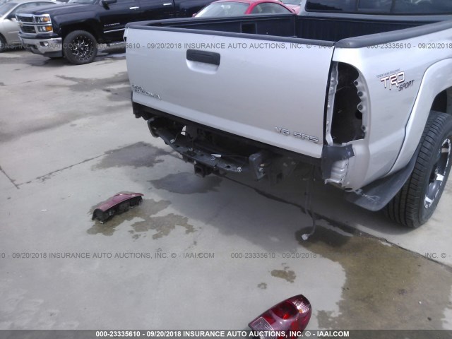 5TEUU42N48Z561951 - 2008 TOYOTA TACOMA ACCESS CAB SILVER photo 6