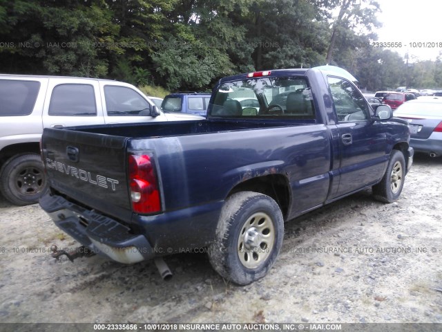 1GCEC14X77Z136559 - 2007 CHEVROLET SILVERADO C1500 CLASSIC BLUE photo 4