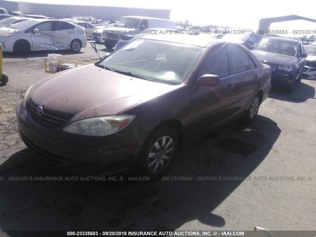 4T1BE32K23U188619 - 2003 TOYOTA CAMRY LE/XLE/SE Қызыл фото 2