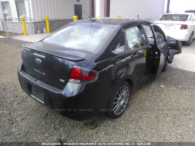 1FAHP3GN6AW216277 - 2010 FORD FOCUS SES BLACK photo 4