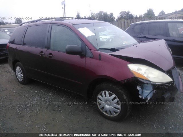 5TDZA23CX6S482181 - 2006 TOYOTA SIENNA CE/LE RED photo 1