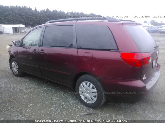 5TDZA23CX6S482181 - 2006 TOYOTA SIENNA CE/LE RED photo 3