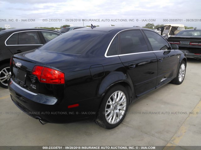 WAUDF78E08A163534 - 2008 AUDI A4 2.0T QUATTRO BLUE photo 4