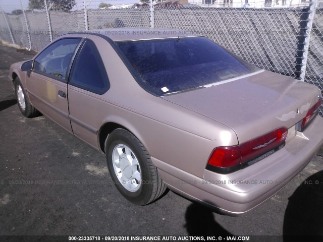 1FAPP6245PH171115 - 1993 FORD THUNDERBIRD LX TAN photo 3
