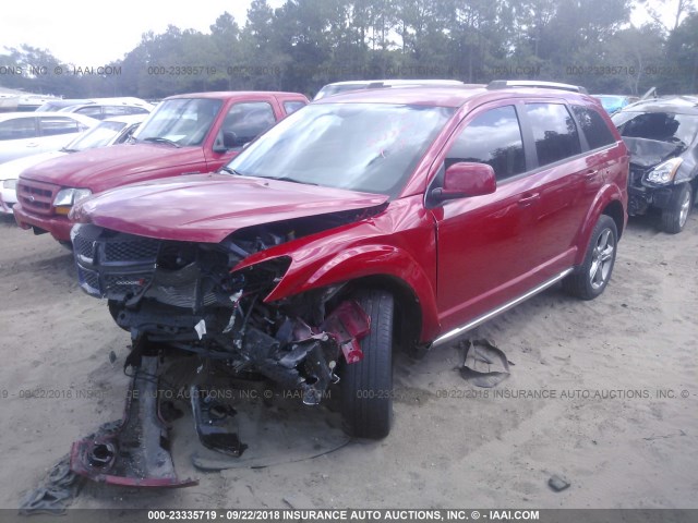 3C4PDCGB1GT203309 - 2016 DODGE JOURNEY CROSSROAD RED photo 2