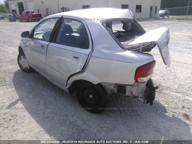 KL1TD56666B661868 - 2006 CHEVROLET AVEO LS SILVER photo 3