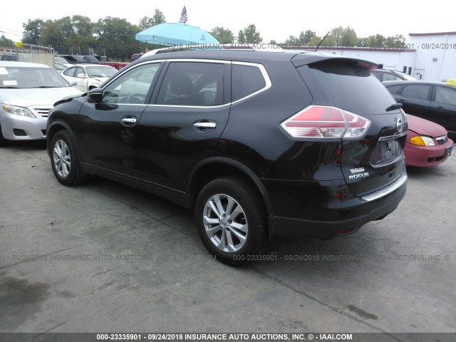 KNMAT2MVXFP524589 - 2015 NISSAN ROGUE S/SL/SV BLACK photo 3