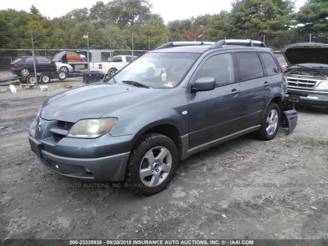 JA4LZ41G33U029117 - 2003 MITSUBISHI OUTLANDER XLS GRAY photo 2