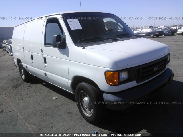 1FTRE14W36HB26361 - 2006 FORD ECONOLINE E150 VAN WHITE photo 1