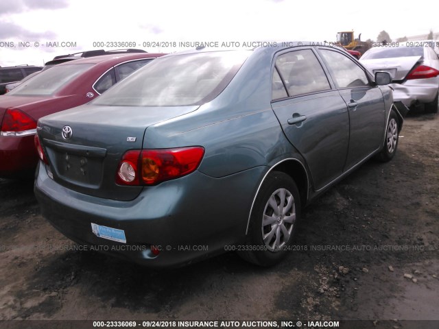 JTDBL40E799083079 - 2009 TOYOTA COROLLA LE/XLE GREEN photo 4