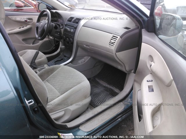 JTDBL40E799083079 - 2009 TOYOTA COROLLA LE/XLE GREEN photo 5