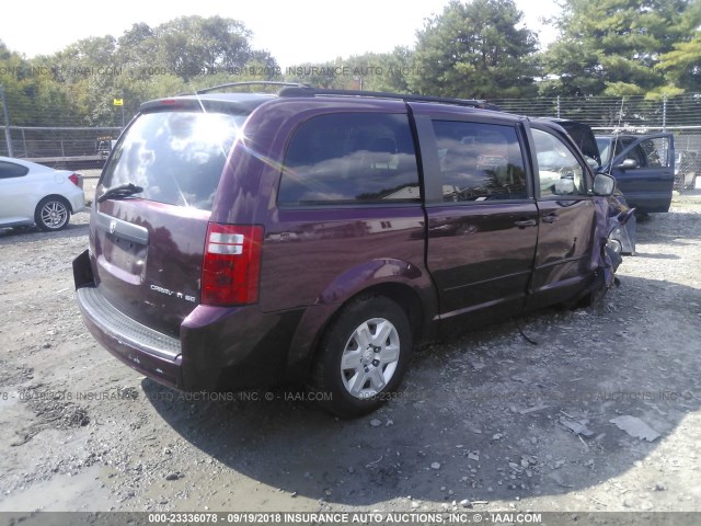 2D8HN44E09R590657 - 2009 DODGE GRAND CARAVAN SE MAROON photo 4