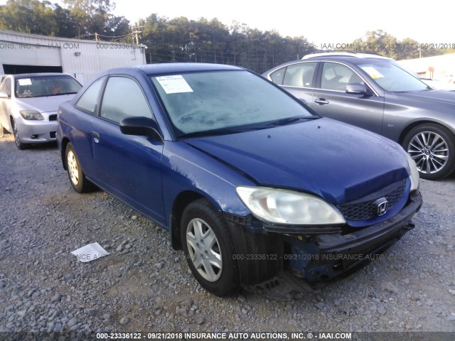 1HGEM22124L061089 - 2004 HONDA CIVIC DX VP BLUE photo 1