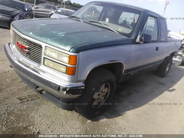 2GTEK19K3S1540377 - 1995 GMC SIERRA K1500 GREEN photo 2