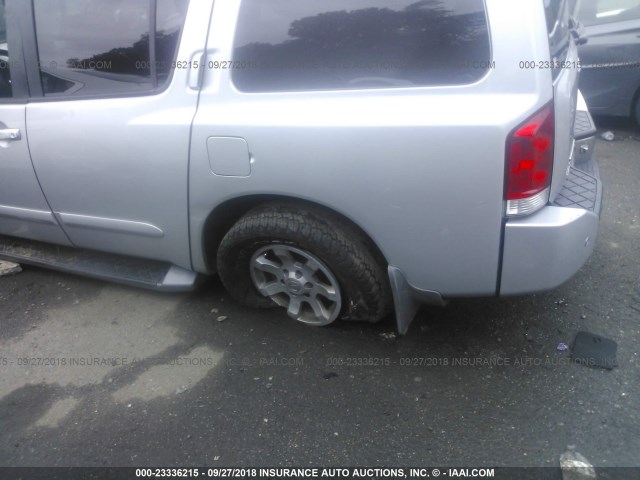 5N1AA08A04N706999 - 2004 NISSAN ARMADA SE/LE SILVER photo 6