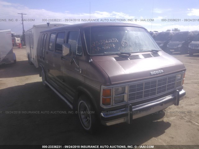 2B6HB23U6DK329401 - 1983 DODGE RAM VAN B250 BROWN photo 1