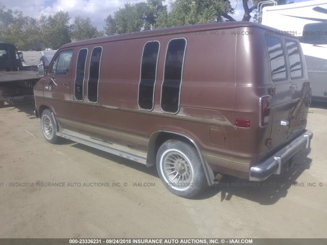 2B6HB23U6DK329401 - 1983 DODGE RAM VAN B250 BROWN photo 3