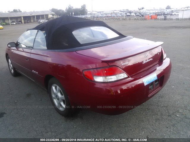 2T1FF22PX1C839272 - 2001 TOYOTA CAMRY SOLARA SE/SLE წითელი ფოტო 3