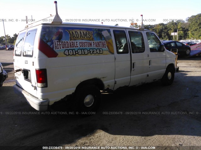 1FTRE1429XHA07597 - 1999 FORD ECONOLINE E150 VAN WHITE photo 4