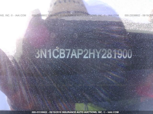 3N1CB7AP2HY281900 - 2017 NISSAN SENTRA SR TURBO/NISMO BLACK photo 9