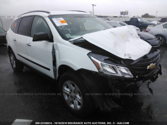 1GNKRFKD0HJ100839 - 2017 CHEVROLET TRAVERSE LS WHITE photo 1