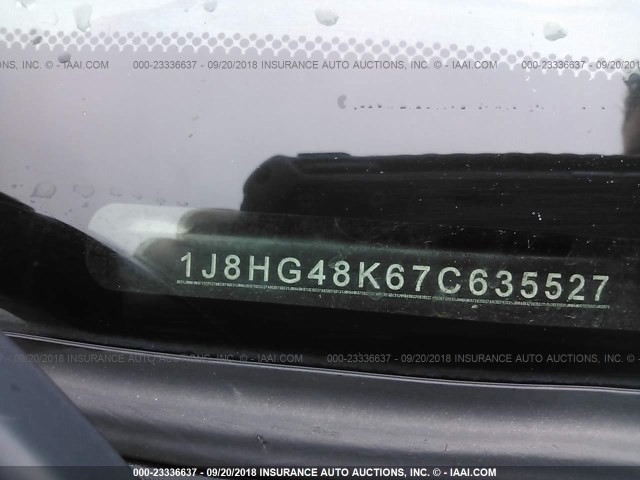 1J8HG48K67C635527 - 2007 JEEP COMMANDER Boz foto 9