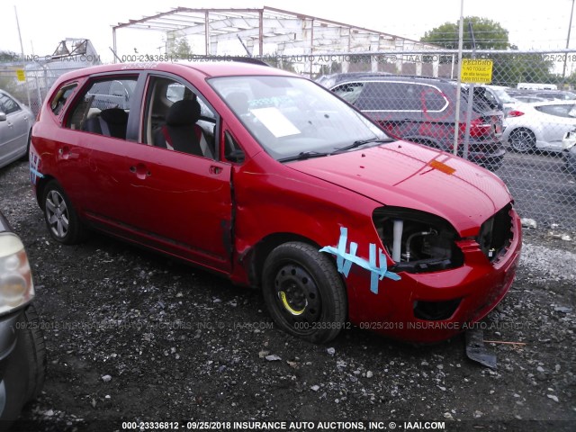 KNAFG529697275937 - 2009 KIA RONDO LX/EX RED photo 1