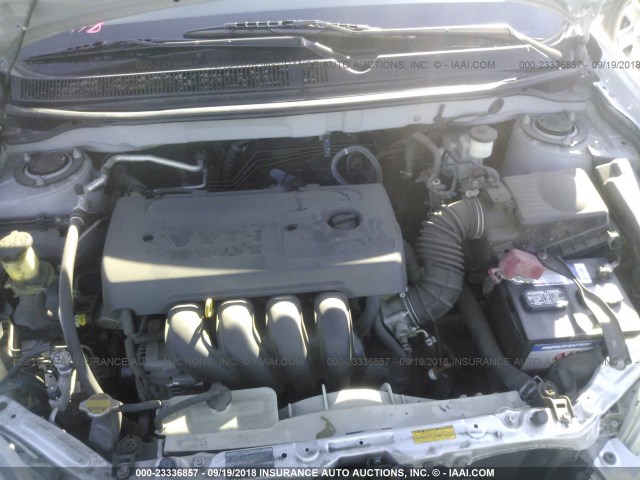 2T1KR32E36C592694 - 2006 TOYOTA COROLLA MATRIX XR SILVER photo 10