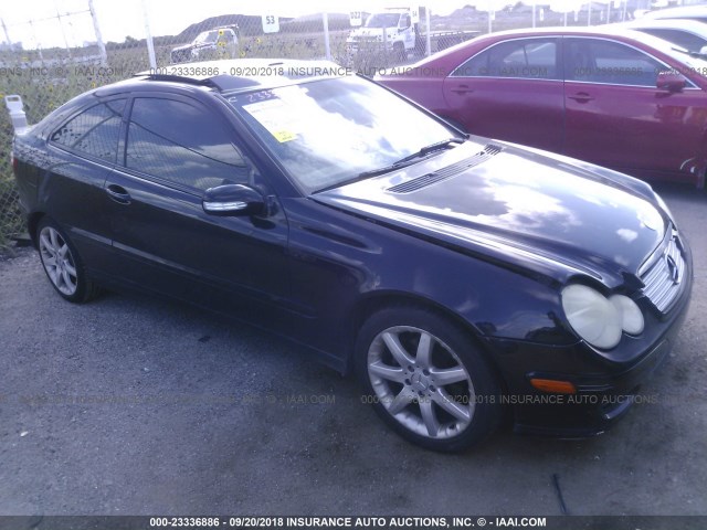 WDBRN40J65A690121 - 2005 MERCEDES-BENZ C 230K SPORT COUPE BLACK photo 1