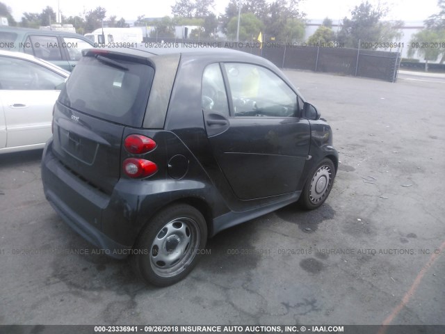 WMEEJ3BA4DK619237 - 2013 SMART FORTWO PURE/PASSION BLACK photo 4