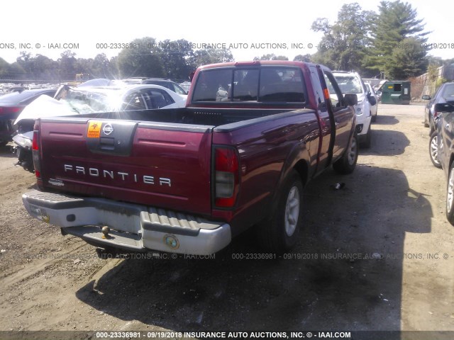 1N6DD26S51C357830 - 2001 NISSAN FRONTIER KING CAB XE RED photo 4
