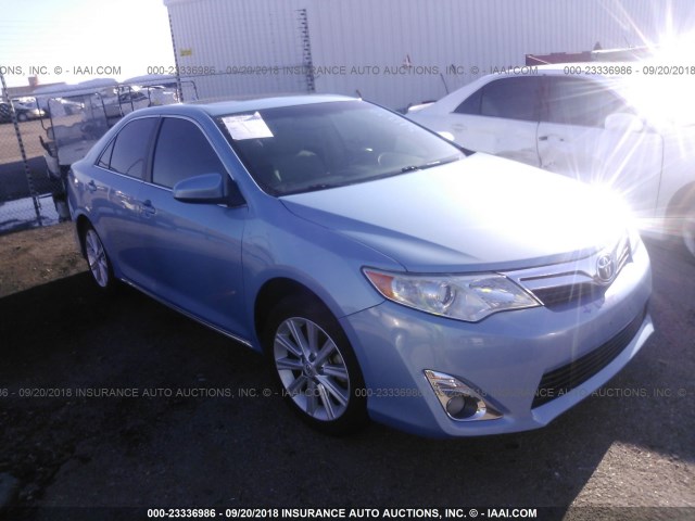 4T1BK1FK2CU511798 - 2012 TOYOTA CAMRY SE/XLE BLUE photo 1