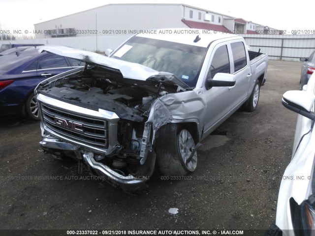 3GTU2UECXFG271934 - 2015 GMC SIERRA K1500 SLE SILVER photo 2