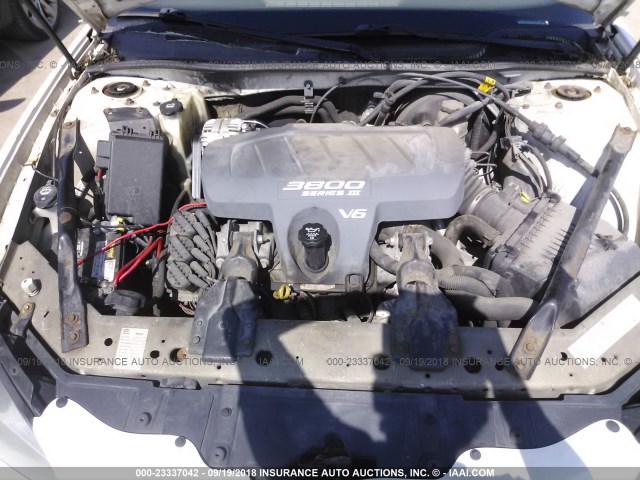 2G2WP522251198047 - 2005 PONTIAC GRAND PRIX WHITE photo 10