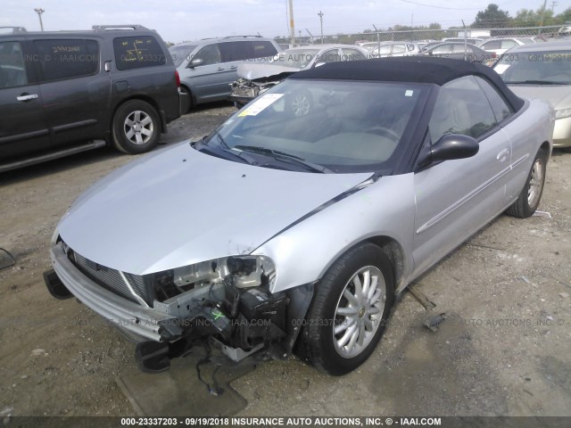 1C3EL55R62N328549 - 2002 CHRYSLER SEBRING LXI SILVER photo 2