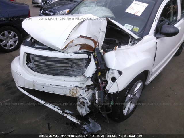 1B3CB3HA8AD565372 - 2010 DODGE CALIBER MAINSTREET WHITE photo 6