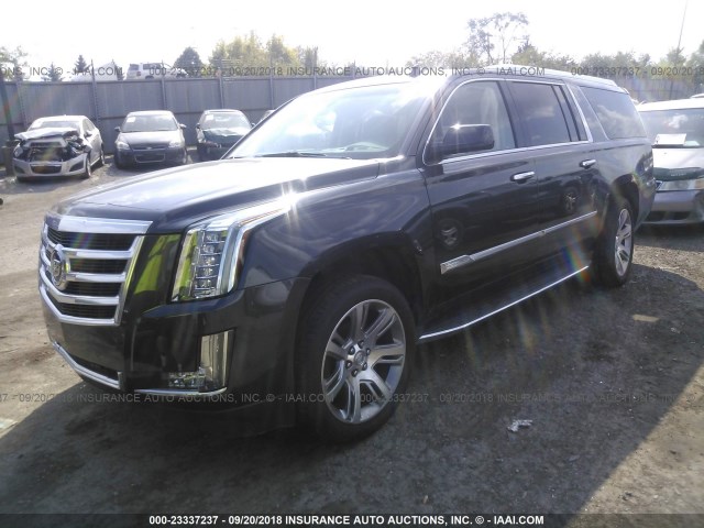1GYS4HKJ0FR188647 - 2015 CADILLAC ESCALADE ESV LUXURY GRAY photo 2