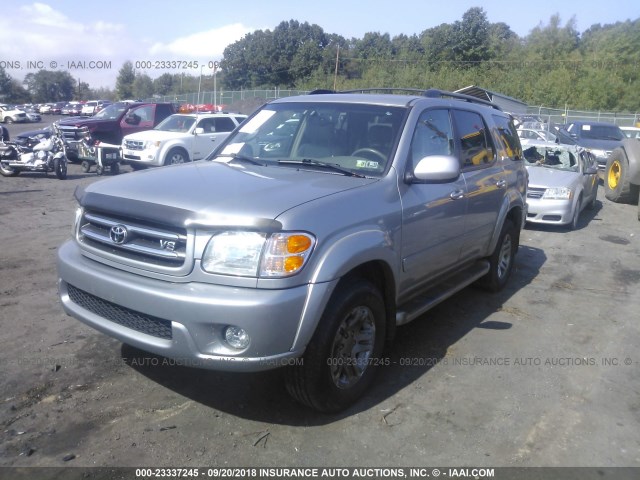 5TDBT48A24S210378 - 2004 TOYOTA SEQUOIA LIMITED SILVER photo 2