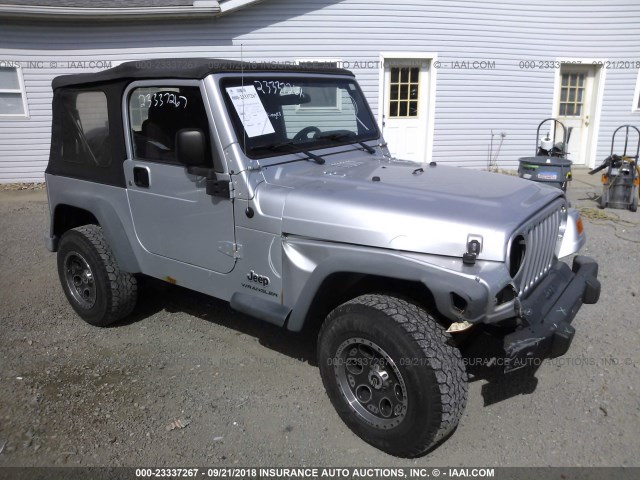 1J4FA291X4P762256 - 2004 JEEP WRANGLER / TJ SE SILVER photo 1