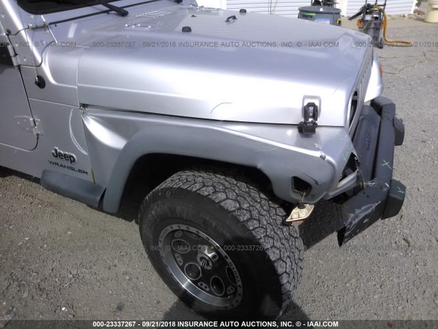 1J4FA291X4P762256 - 2004 JEEP WRANGLER / TJ SE SILVER photo 6