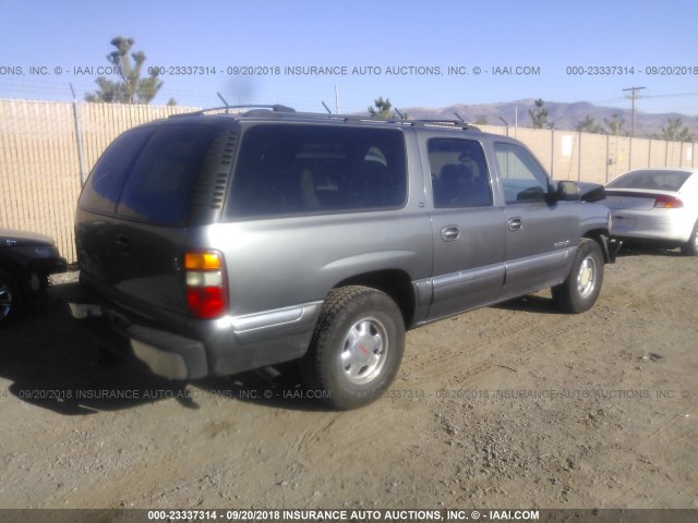 3GKFK16T5YG107939 - 2000 GMC YUKON XL K1500 GRAY photo 4