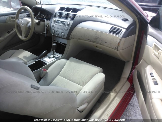 4T1CE30P07U757217 - 2007 TOYOTA CAMRY SOLARA SE/SLE Qırmızı foto 5