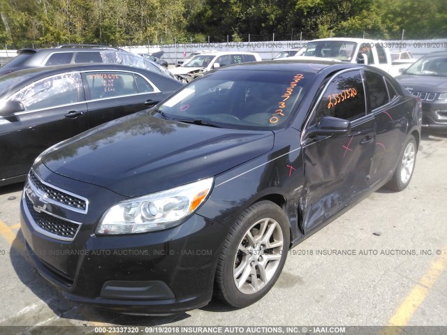 1G11D5RR1DF100143 - 2013 CHEVROLET MALIBU 1LT BLACK photo 2