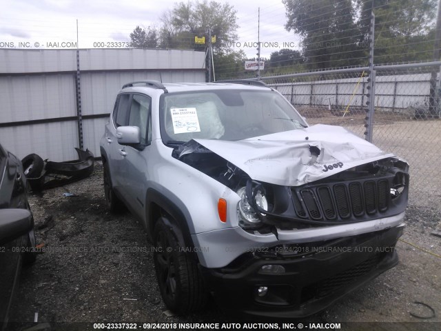 ZACCJABB0JPH05665 - 2018 JEEP RENEGADE LATITUDE SILVER photo 1