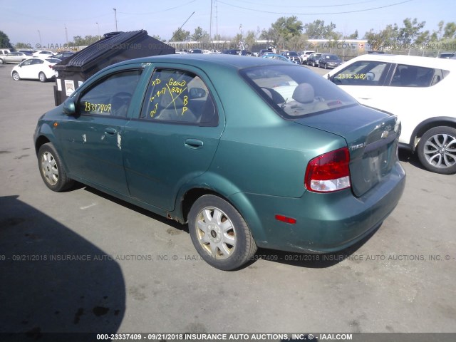 KL1TJ52624B172265 - 2004 CHEVROLET AVEO LS GREEN photo 3