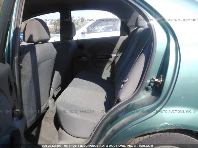 KL1TJ52624B172265 - 2004 CHEVROLET AVEO LS GREEN photo 8