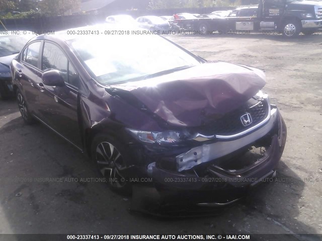 2HGFB2F94DH555400 - 2013 HONDA CIVIC EXL RED photo 1