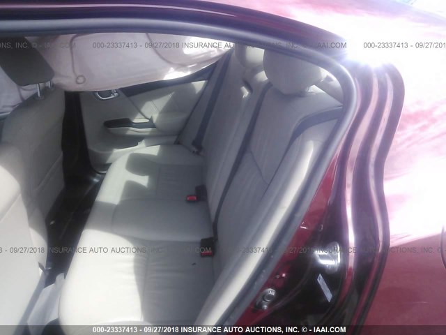 2HGFB2F94DH555400 - 2013 HONDA CIVIC EXL RED photo 8