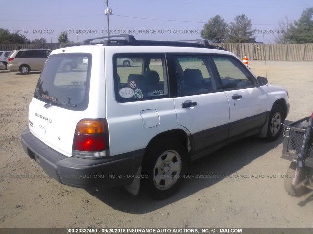 JF1SF6357YH713319 - 2000 SUBARU FORESTER L WHITE photo 4