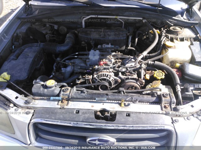 JF1SG65613H732167 - 2003 SUBARU FORESTER 2.5XS ვერცხლისფერი ფოტო 10